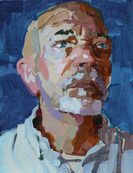Autoportrait Laurent Dauptain huile sur toile