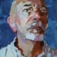 Autoportrait Laurent Dauptain huile sur toile